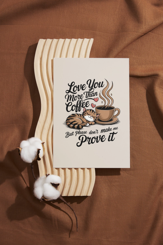 "Love You More Than Coffee" Printable Card